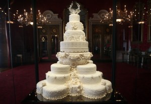 LONDON - JULY 20:   The Duke and Duchess of Cambridge's royal wedding cake is photographed before it goes on display at Buckingham Palace during the annual summer opening on July 20, 2011 in London, England. The cake was featured in the wedding of Catherine, Duchess of Cambridge to Prince William, Duke of Cambridge on April 29. (Photo by Lewis Whyld/WPA Pool/ Getty Images)