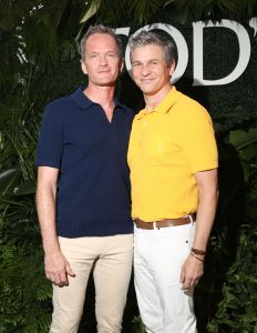 Neil Patrick Harris and David Burtka at the Tod's Hamptons Summer Celebration and dinner party on July 26, 2023 in East Hampton, New York. (Photo by Lexie Moreland/WWD via Getty Images)