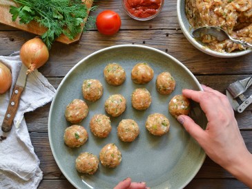 making meatballs