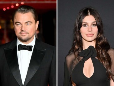 Camila Morrone at the premiere of "Daisy Jones & The Six" held at TCL Chinese Theatre on Feb. 23, 2023 in Los Angeles;  Leonardo DiCaprio at the 2023 Academy Museum Gala held at the Academy Museum of Motion Pictures on Dec. 3, 2023 in Los Angeles.