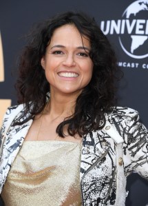 UNIVERSAL CITY, CALIFORNIA - MAY 20: Michelle Rodriguez arrives at the Charlize Theron Africa Outreach Project 2023 Block Party at Universal Studios Backlot on May 20, 2023 in Universal City, California. (Photo by Steve Granitz/FilmMagic)