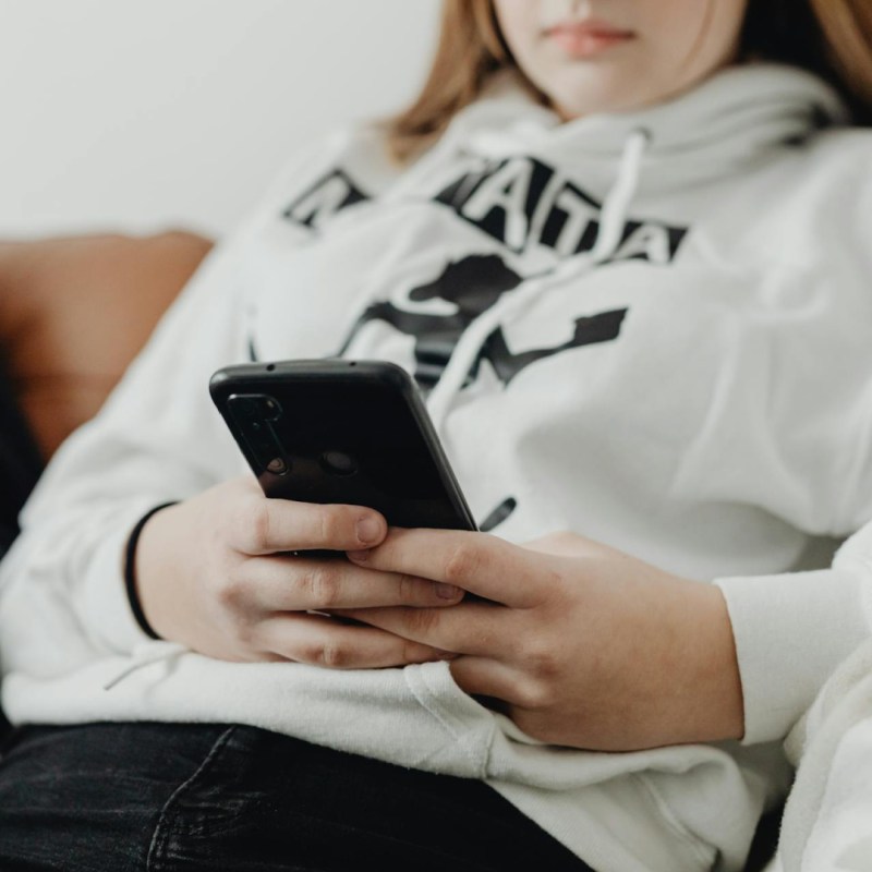 teen on phone