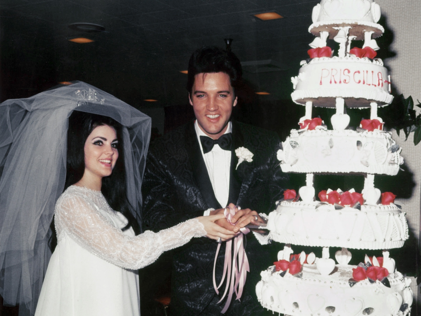 UNITED STATES - MAY 01: Wedding Photos of Elvis Presley to Priscilla on May 01,1967