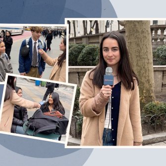 SheKnows' Gen Z correspondent Ivy Becker interviewing teens.