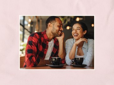 Couple laughing together
