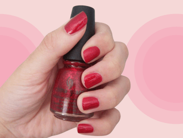 China Glaze Nail Polish in Ruby Pumps, which shoppers say is 'glamorous' and 'glimmers like Dorothy's slippers.'